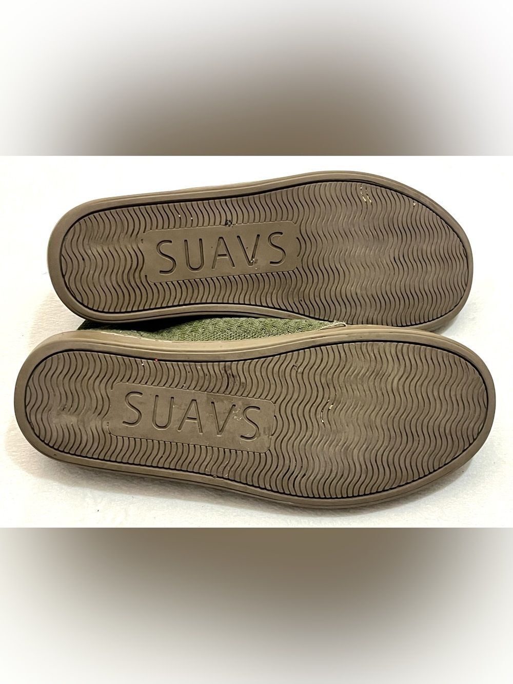 Suavs The Legacy High-Top Sneakers Recycled Knit Olive Green Slip-On Shoes - Picture 11 of 16
